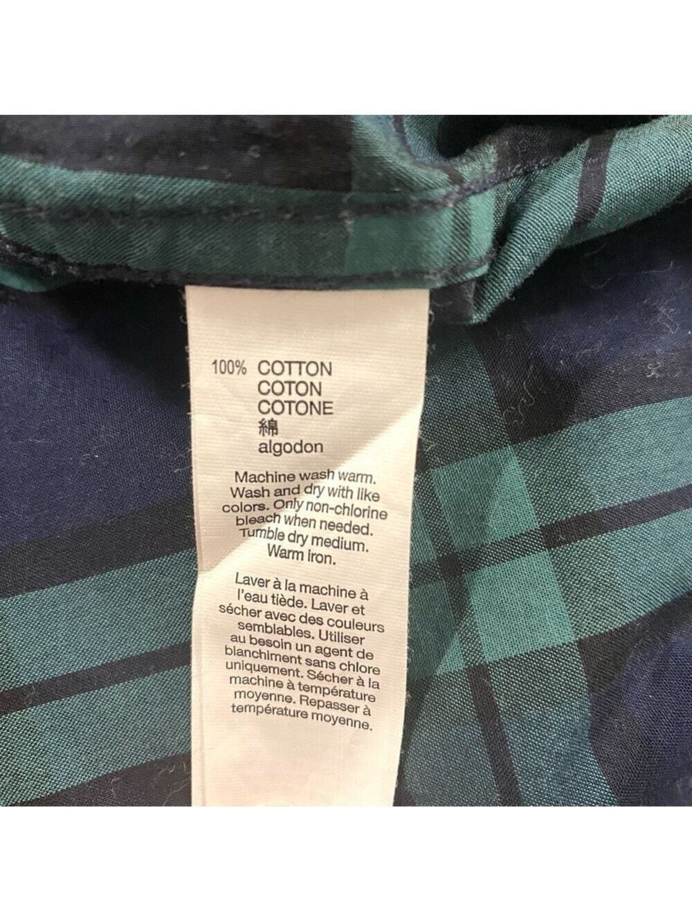 Gap classic fit 100% cotton plaid shirt - Picture 4 of 5